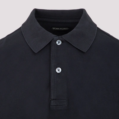 Shop Tom Ford Dyed Polo T-shirt In Blue
