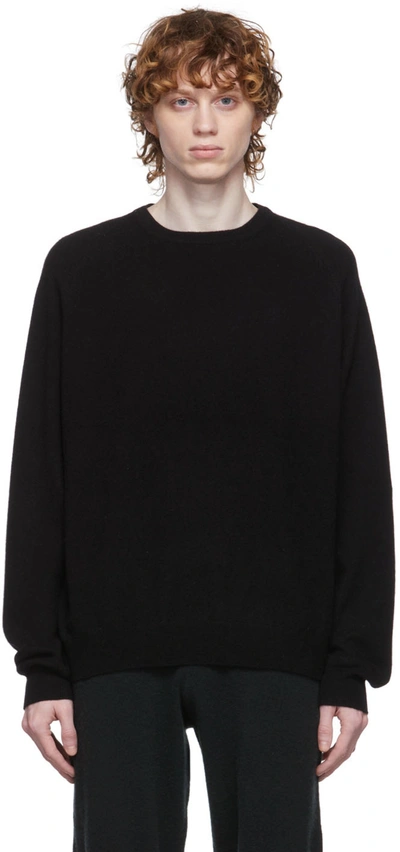 Shop Frenckenberger Black Cashmere R-neck Sweater