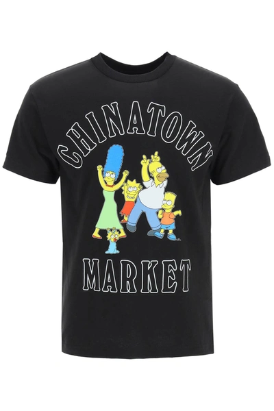 Shop Market X The Simpsons Family Og T-shirt In Black,yellow,white