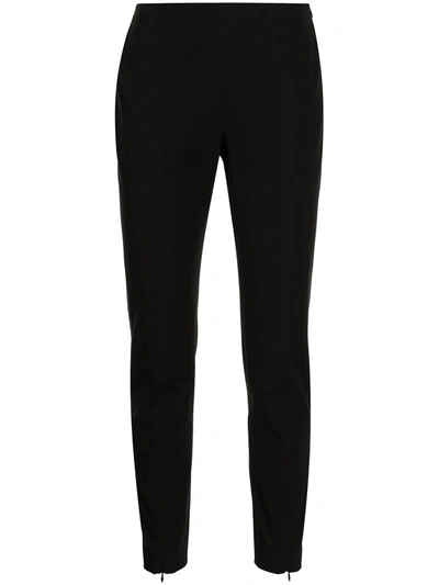 Shop Milly Slim-fit Tailored Trousers In Black