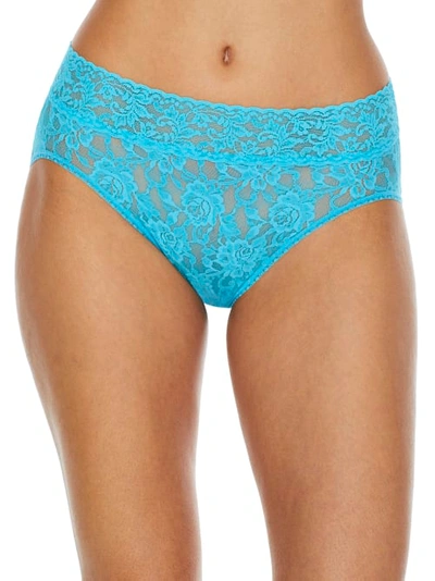 Shop Hanky Panky Signature Lace French Brief In Tempting Turquoise