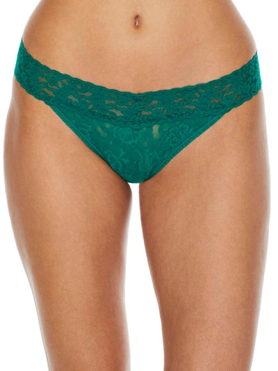 Shop Hanky Panky Signature Lace Original Rise Thong In Green Envy