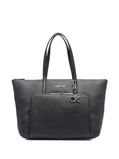 Shop Calvin Klein Must Slim Shopper Tote Bag In Black