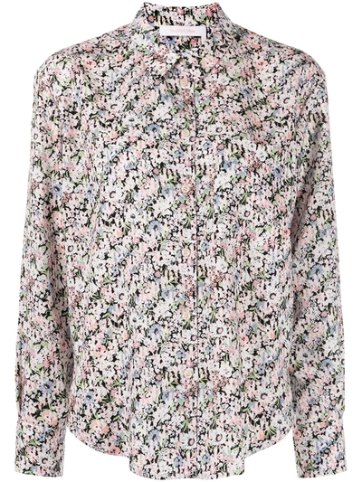 Shop See By Chloé Floral-print Long-sleeve Shirt In Multicolour