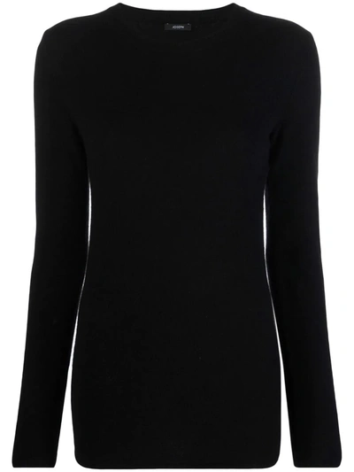 Shop Joseph Knitted Long-sleeve Jumper In Black
