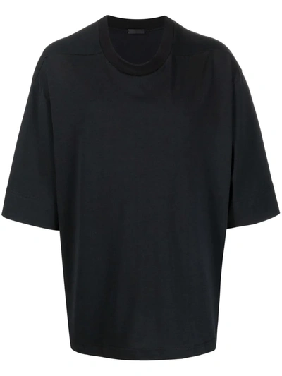 Shop Fear Of God Oversize Cotton-blend T-shirt In Black