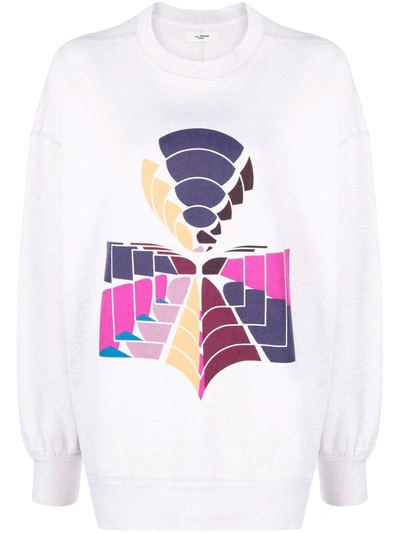 Shop Isabel Marant Étoile Mindy Logo-print Sweatshirt In Neutrals