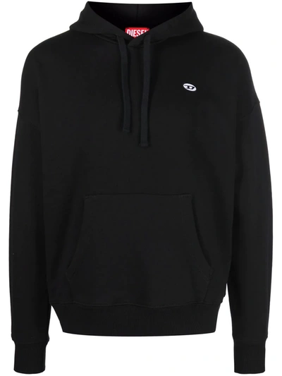 Shop Diesel S-rob-doval-pj Cotton Hoodie In Black