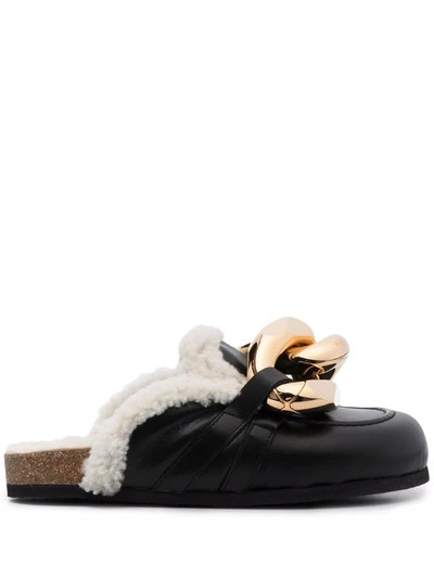 Shop Jw Anderson Chain Loafer Mules In Black