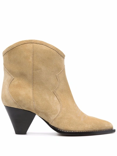 Shop Isabel Marant Darizo Ankle Boots In Neutrals