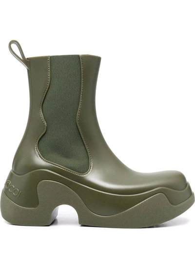 Shop Xocoi Chunky Slip-on Boots In Green