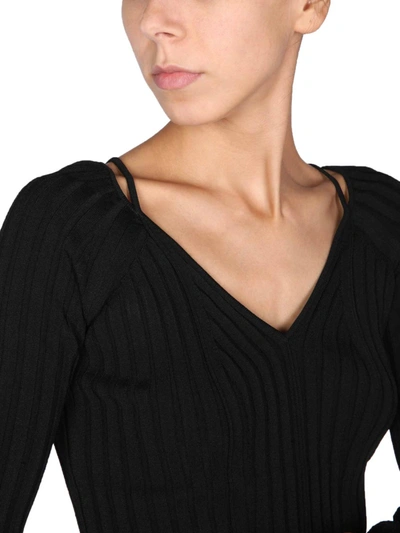 Shop Proenza Schouler White Label Merino Wool Sweater In Black