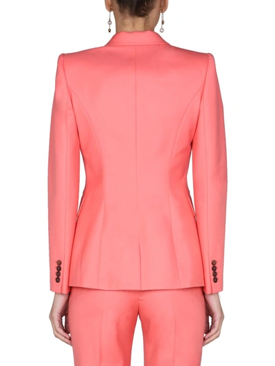 Shop Alexander Mcqueen Jacket With Two Buttons In Pink