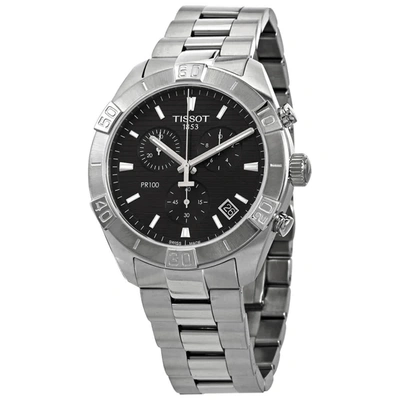 Shop Tissot Pr 100 Mens Chronograph Quartz Watch T101.617.11.051.00 In Black