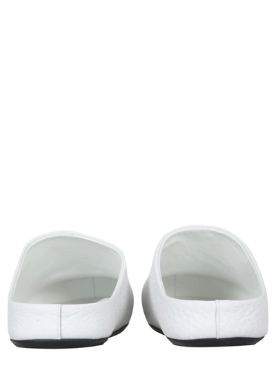 Shop Marni Grenade Leather Sabots In White