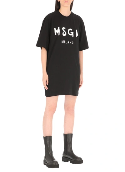 Shop Msgm Dresses Black In Nero