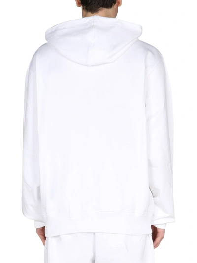 Shop Helmut Lang Sweatshirt With Logo Box In White