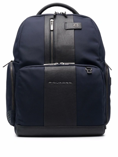 Shop Piquadro Bagmotic Panelled Backpack In Blau