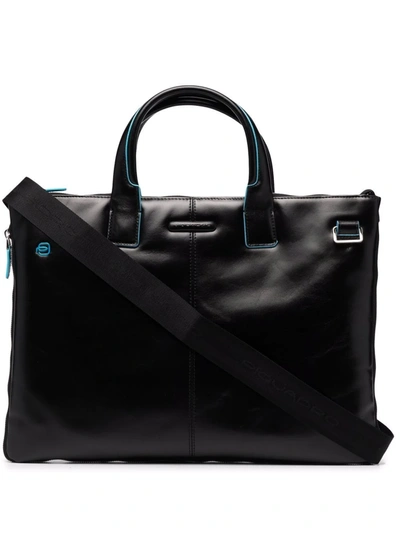 Piquadro Square Slim Computer Bag In Schwarz | ModeSens