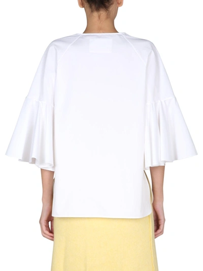 Shop Jil Sander V-neck T-shirt In White