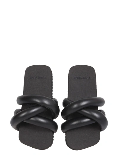 Shop Yume Yume Tire Slide Sandals In Black