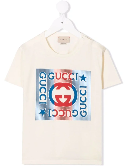 Shop Gucci Logo-print T-shirt In Yellow