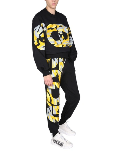 Shop Gcds Jogging Pants With Logo Print In Multicolour