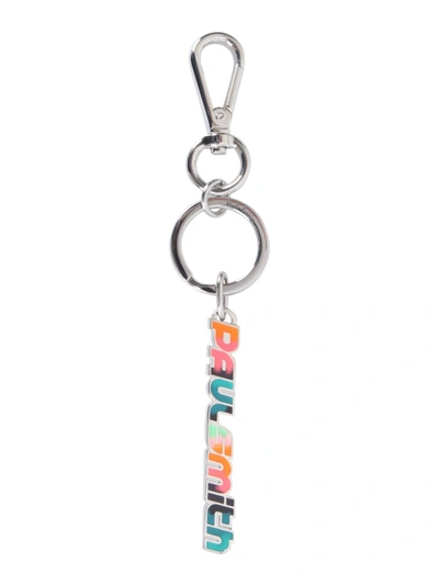 Shop Paul Smith Key Ring With Logo In Multicolour