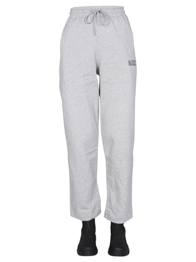 Shop Ganni "isoli" Jogging Pants In Grey