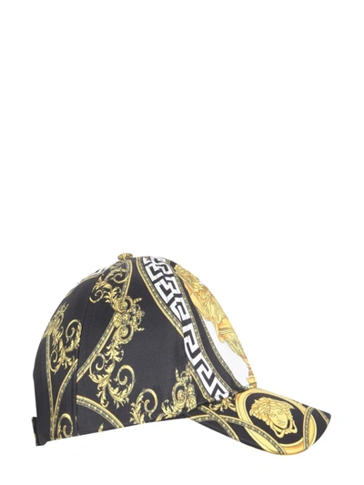 Shop Versace Baseball Hat With Logo In Multicolour