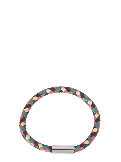 Shop Paul Smith Braided Bracelet In Multicolour