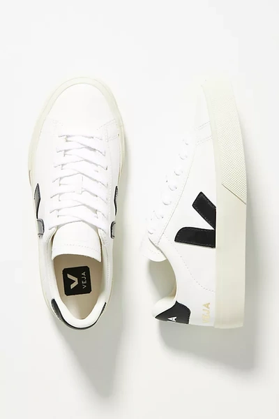 Veja Minimalist White Sneakers With Contrasting Logo In Neutral