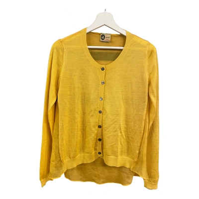 Pre-owned Lanvin Silk Cardigan In Yellow