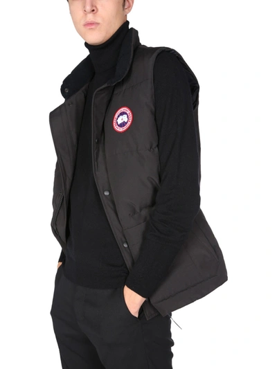 Shop Canada Goose "freestyle" Sleeveless Down Jacket In Black