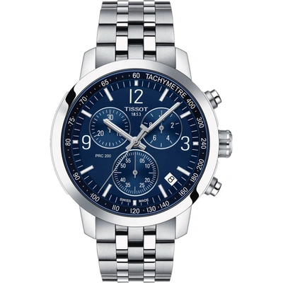 Shop Tissot Prc 200 Chronograph Quartz Blue Dial Men's Watch T114.417.11.047.00