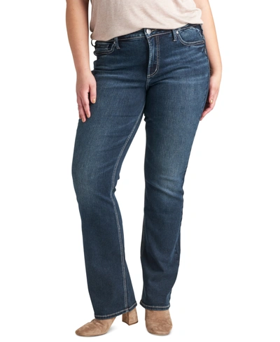 Shop Silver Jeans Co. Plus Size Suki Slim Bootcut Jeans, Short & Regular Lengths In Indigo
