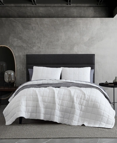 Shop Kenneth Cole New York Carmine 2-piece Twin Quilt Set Bedding In Smoke