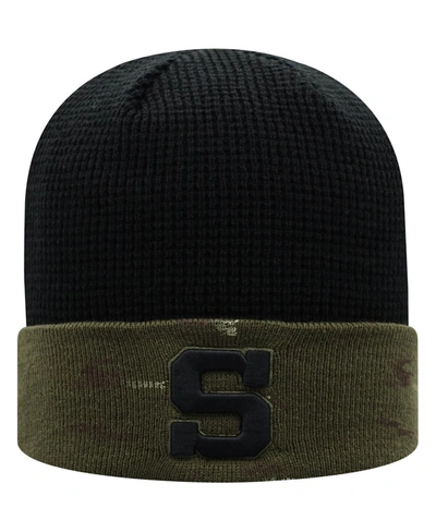 Shop Top Of The World Men's Olive And Black Penn State Nittany Lions Oht Military-inspired Appreciation Skully Cuffed Knit In Olive/black
