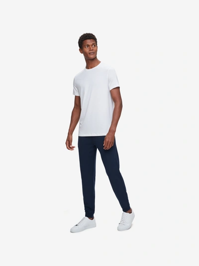 Derek Rose Men's Sweatpants Quinn Cotton Modal Navy In Navy