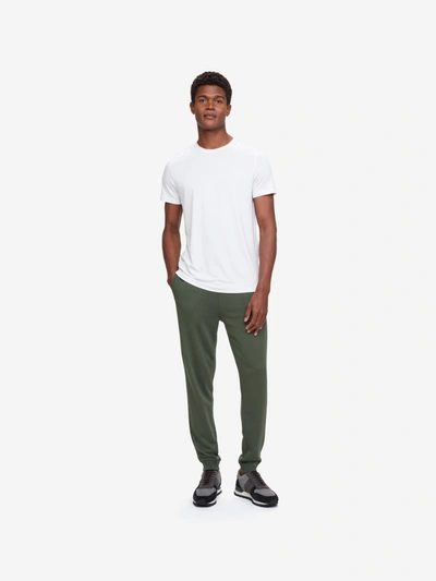 Shop Derek Rose Men's Sweatpants Quinn Cotton Modal Soft Green