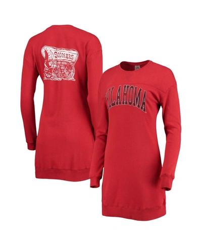 Shop Gameday Couture Women's Crimson Oklahoma Sooners 2-hit Sweatshirt Dress