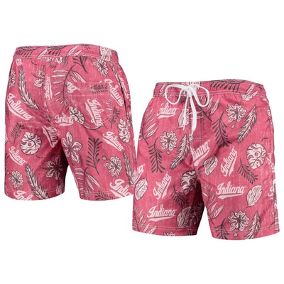 Shop Wes & Willy Crimson Indiana Hoosiers Vintage Floral Swim Trunks