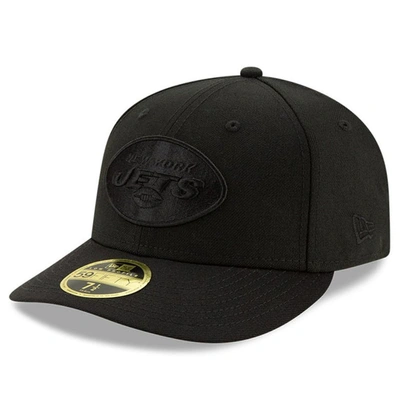 Shop New Era Black New York Jets Team Logo Low Profile 59fifty Fitted Hat
