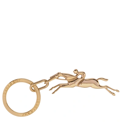 Shop Longchamp Porte-clés Cavalier  In Very Pale Gold