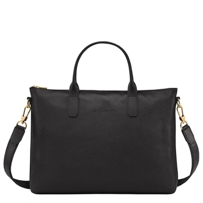 Shop Longchamp Porte-documents S Le Foulonné In Black