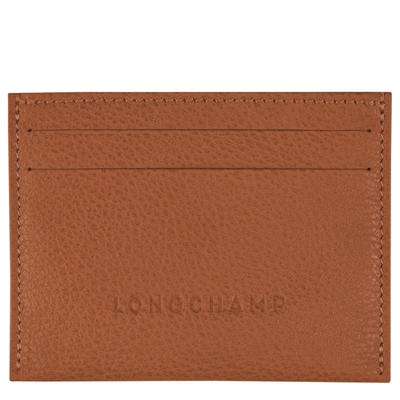 Longchamp Porte-carte Le Foulonné In Caramel