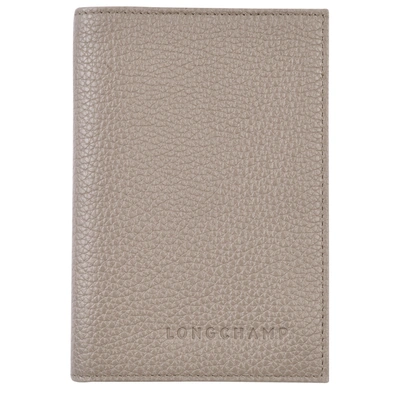 Longchamp Women's Le Foulonné Leather Passport Cover In Turtledove
