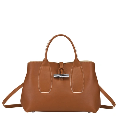 Shop Longchamp Sac À Main M Roseau In Cognac