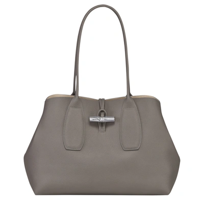 Shop Longchamp Sac Cabas L Le Roseau In Turtledove