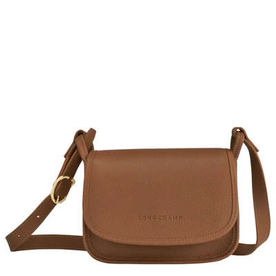 Shop Longchamp Sac Bandoulière S Le Foulonné In Caramel